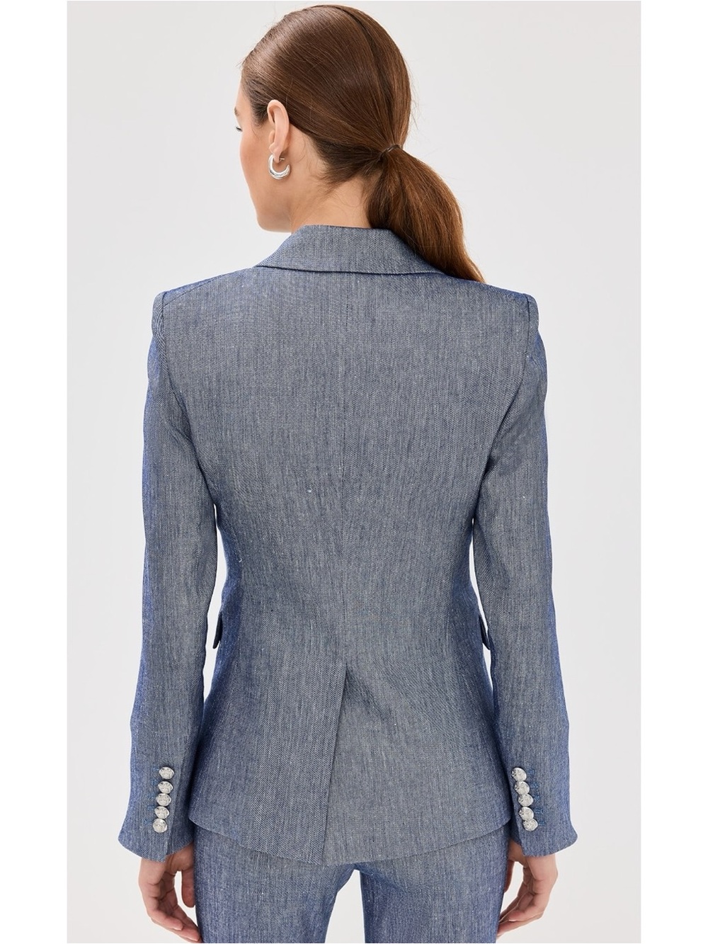Veronica Beard Miller Dickey Jacket in Blue Melange Size:6 - Picture 4 of 16